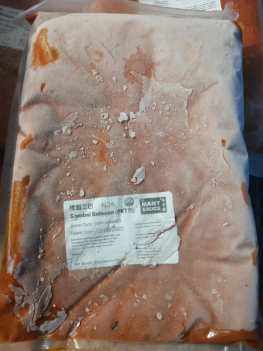 [FL02] Sam.l Belacan 楼面三巴 (2kg/Big Pkt大包装)  PKT/包